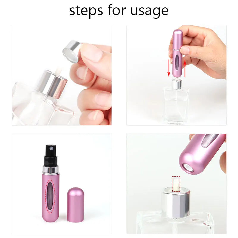 Portable 5ml Perfume Refill Spray Bottle: Travel Essential